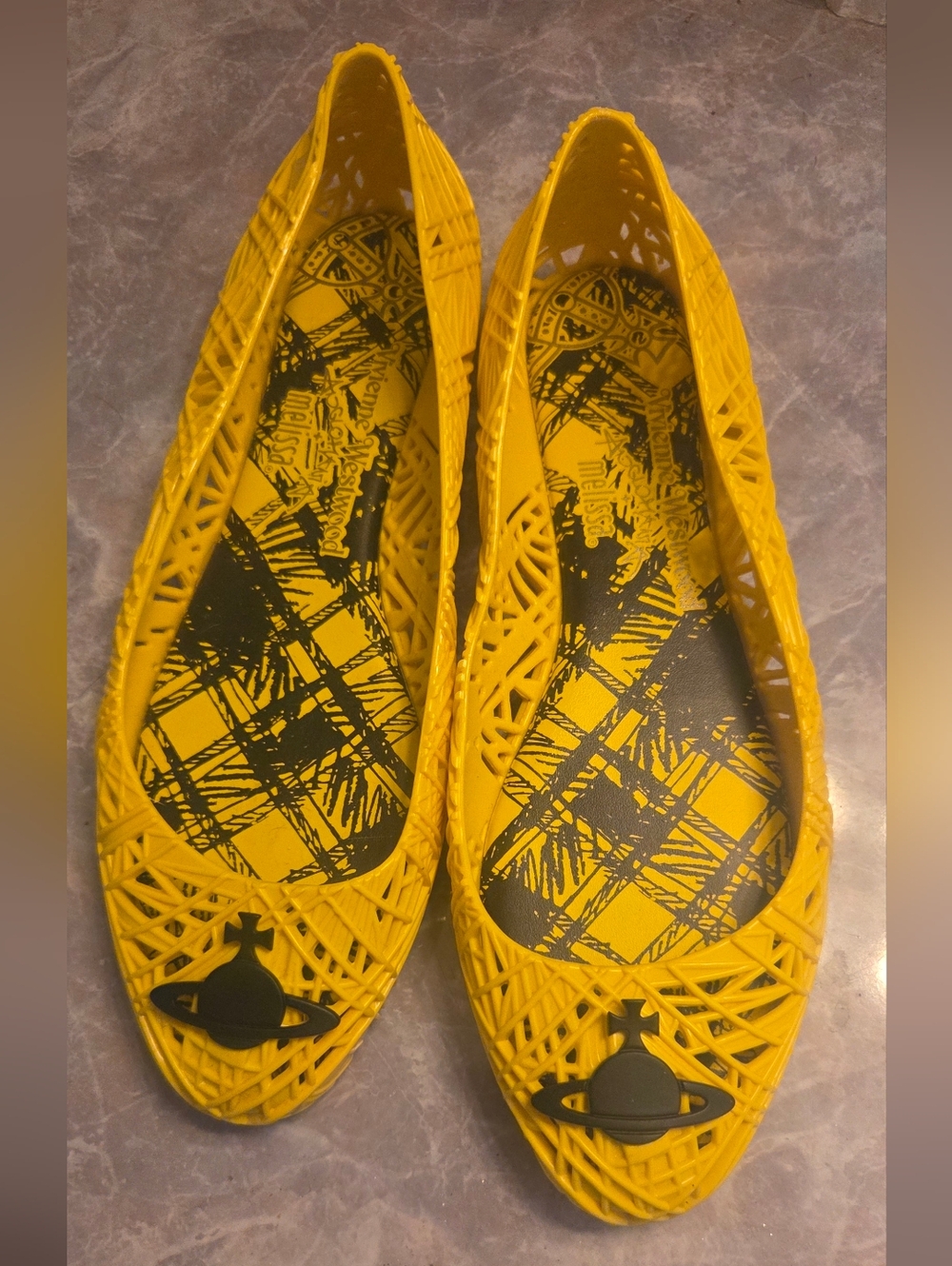 Vivienne Westwood  Yellow Jelly Ballet Flats